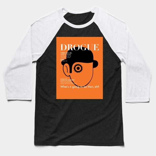 Clockwork Orange Magazine Parody Baseball T-Shirt by EliseDesigns